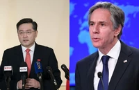 Tân Bộ trưởng Ngoại giao TQ Tần Cương (trái) và Ngoại trưởng Mỹ Antony Blinken.