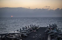 Nhóm tác chiến tàu sân bay Nimitz bắt đầu triển khai trên Biển Đông kể từ ngày 12-1. Ảnh: US NAVY