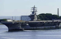 Tàu sân bay Ronald Reagan. Ảnh: KYODO NEWS