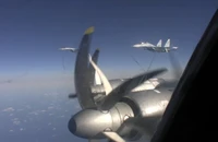 VIDEO: Hai oanh tạc cơ Tu-95MS Nga bay qua Biển Nhật Bản