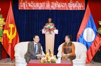 Phó Bí thư Nguyễn Văn Hiếu chúc Tết cổ truyền các bạn Lào đang công tác ở TP.HCM