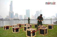 Những hình ảnh đầu tiên về trận địa pháo hoa tầm cao của TP.HCM sẵn sàng rực sáng đêm nay