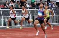 VĐV Puripol Boonson chạy nhanh nhất 100m nam