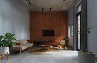 Nhà phố gạch nhỏ bừng sáng nhờ thiết kế thông minh