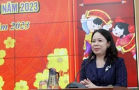 Phó Chủ tịch nước Võ Thị Ánh Xuân tặng quà Tết tại TP Cần Thơ