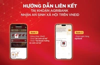 Hàng loạt ngân hàng liên kết tài khoản an sinh xã hội trên ứng dụng VneID 