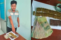 Nam thanh niên giấu còng, hàng chục viên đạn trong cốp xe máy