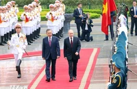 Chủ tịch nước Tô Lâm chủ trì lễ đón Tổng thống Nga Vladimir Putin