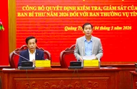 Đoàn kiểm tra của Bộ Chính trị công bố quyết định giám sát tại Quảng Trị