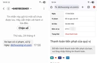 Nhận được tin nhắn phạt nguội kiểu này, người dùng nên xóa ngay để tránh mất tiền