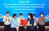 Ban Dân vận Thành ủy và Ban cán sự Đảng ủy UBND TP.HCM triển khai ký kết chương trình phối hợp giai đoạn 2022-2026.