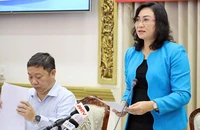 Phó Chủ tịch UBND TP.HCM Phan Thị Thắng phát biểu kết luận buổi họp.