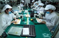  Theo báo cáo của Bộ KH&ĐT thể hiện tăng trưởng kinh tế của Việt Nam có sự phục hồi tích cực kể từ đầu năm 2022. Trong ảnh: Sản xuất linh kiện điện tử tại Công ty TNHH 4P (Văn Giang, Hưng Yên) có vốn đầu tư trong nước.