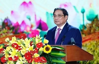 Thủ tướng Chính phủ Phạm Minh Chính phát biểu tại lễ kỷ niệm 100 năm ngày sinh Thủ tướng Chính phủ Võ Văn Kiệt.