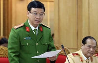 Đại tá Vũ Như Hà, Phó Cục trưởng Cục C03 Bộ Công an, thông tin tại cuộc họp báo.