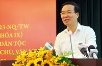 Thường trực Ban Bí thư Võ Văn Thưởng phát biểu tại hội thảo.
