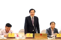 Bộ trưởng, Chủ nhiệm Văn phòng Chính phủ Trần Văn Sơn chủ trì cuộc họp báo Chính phủ chiều tối 3-4.