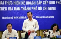 Chủ tịch UBND TP.HCM Phan Văn Mãi phát biểu tại hội nghị.