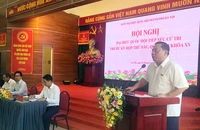 Giám đốc Công an TP Hà Nội Nguyễn Hải Trung giải đáp các kiến nghị, thắc mắc của cử tri.