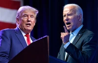 Tổng thống Mỹ Joe Biden (phải) và cựu Tổng thống Mỹ Donald Trump.