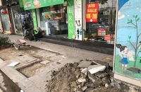 Vỉa hè phố Lê Trọng Tấn