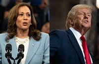 Hai ứng cử viên tổng thống năm 2024: bà Kamala Harris - đảng Dân chủ (trái) và ông Donald Trump - đảng Cộng hoà (phải). Ảnh: GETTY IMAGES