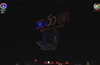 ẢNH-VIDEO: Mãn nhãn màn trình diễn pháo hoa và drone kỷ niệm 50 năm Quốc khánh Lào