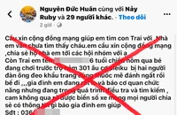 Xuất hiện tin giả 'bé trai 6 tuổi bị đánh thuốc mê, bắt cóc'