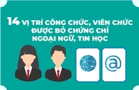 Infographic: 14 vị trí công chức, viên chức được bỏ chứng chỉ ngoại ngữ, tin học