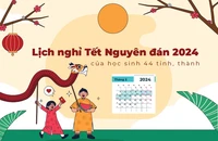 Lịch nghỉ Tết Nguyên đán 2024 của học sinh 44 tỉnh, thành