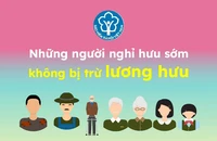 Những người nghỉ hưu sớm không bị trừ lương hưu
