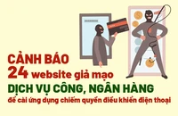 24 website giả mạo dịch vụ công, ngân hàng để cài ứng dụng chiếm quyền điều khiển điện thoại