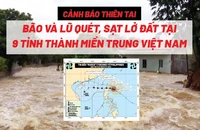 Cảnh báo bão Yinxing và lũ quét, sạt lở đất tại 9 tỉnh thành miền trung Việt Nam