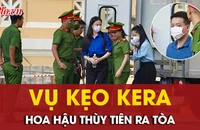 Hình ảnh hoa hậu Thùy Tiên, Hằng Du Mục được dẫn giải đến tòa 