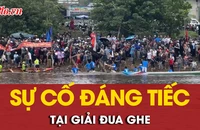 Sự cố đáng tiếc tại giải đua ghe ở Quảng Điền
