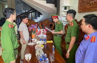 Ông Vinh là giám đốc thông thầu bị Công an tỉnh Quảng Ngãi khởi tố. Ảnh: CA