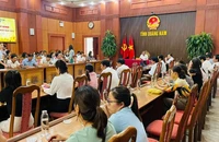 Thanh tra tỉnh Quảng Nam bốc thăm ngẫu nhiên 86 người có chức vụ để xác minh tài sản. Ảnh: TN
