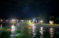 2 người đi xe máy rơi xuống kênh Phú Ninh tử vong. Ảnh: CTV