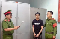 Thiện bị công an truy nã, khi xuất hiện tại địa phương thì bị bắt giữ. Ảnh: CA