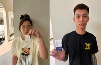 Trâm và Dương bị bắt. Ảnh: CA