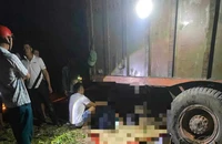 6 người trú mưa dưới gầm xe máy cày, hai người bị cán tử vong