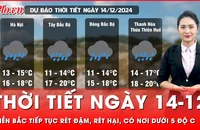 Dự báo thời tiết ngày 14-12: Miền Bắc chìm trong rét đậm, rét hại, nhiệt độ giảm sâu dưới 5 độ C