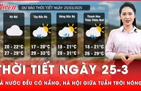 Dự báo thời tiết ngày 25-3: 3 miền cả nước đều có nắng, Hà Nội giữa tuần này trời nóng