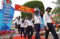Lễ giao quân tại TP.HCM năm 2021. Ảnh: HOÀNG GIANG 