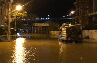 Triều cường, sóng làm ngập một số khu dân cư ở Đà Nẵng