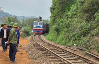 Thông tuyến đường sắt Bắc - Nam sau tai nạn giữa tàu hàng và xe tải 