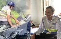 Người kéo tài xế ra khỏi xe: “Cứu người là việc bình thường, chúng tôi không phải là người hùng”