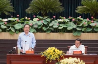 Ông Trần Thanh Mẫn và Đảng đoàn Quốc hội làm việc với TP.HCM 