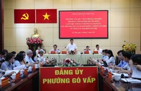 Ông Nguyễn Mạnh Cường kiểm tra công tác tổ chức đại hội tại 3 phường của TP.HCM