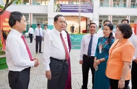 Không khí điểm bầu cử Chủ tịch Quốc hội Trần Thanh Mẫn và Bí thư TP.HCM Trần Lưu Quang bỏ phiếu tại xã Hóc Môn 